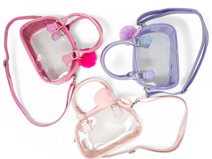 Game Day Glam Clear Crossbody Bag Hot Pink