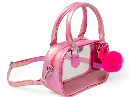 Game Day Glam Clear Crossbody Bag Hot Pink