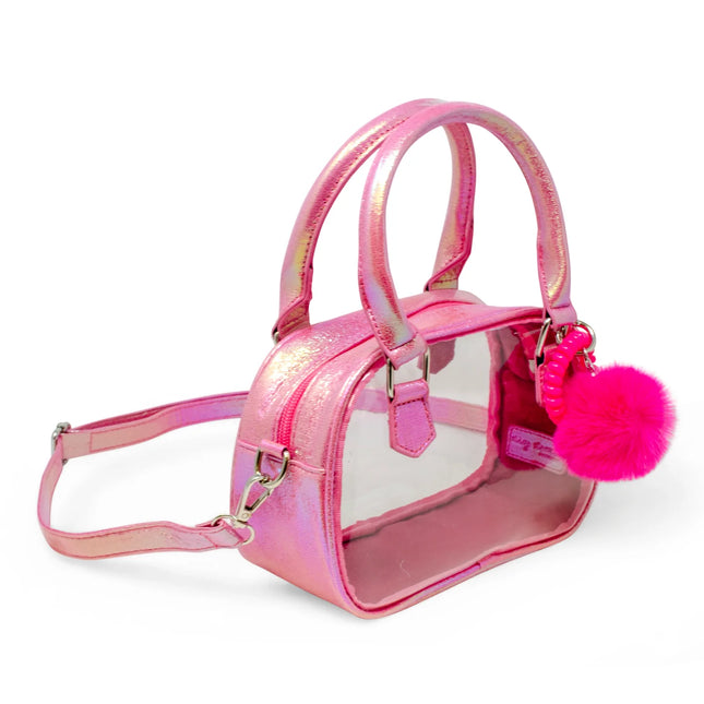 Game Day Glam Clear Crossbody Bag Hot Pink