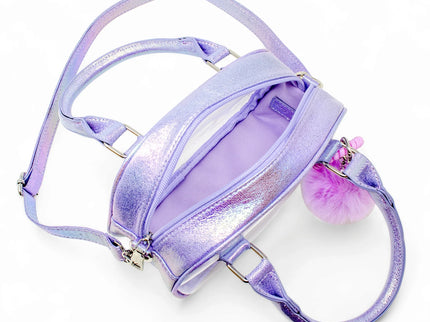 Game Day Glam Clear Crossbody Bag Purple