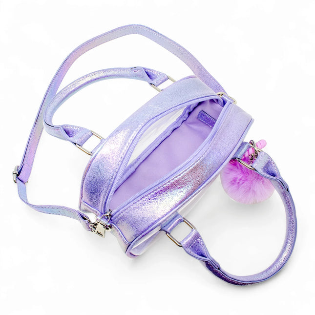 Game Day Glam Clear Crossbody Bag Purple