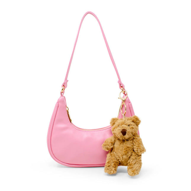 Teddy Charm Shoulder Bag Pink