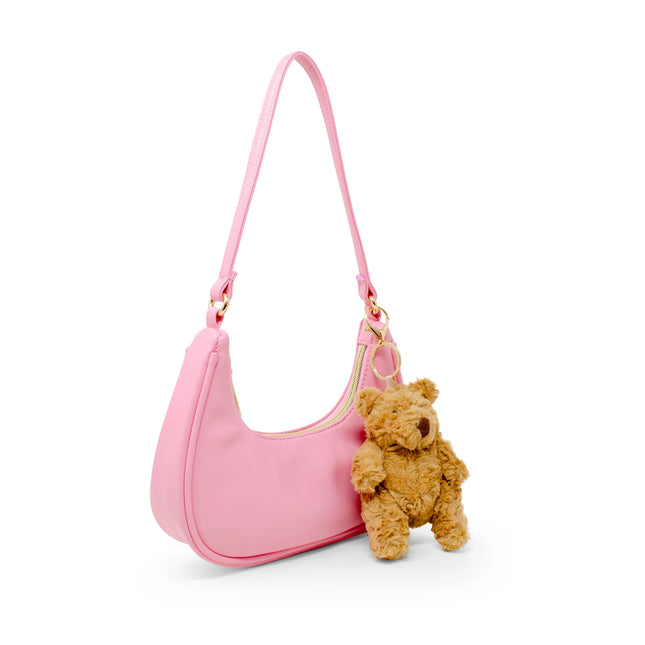 Teddy Charm Shoulder Bag Pink
