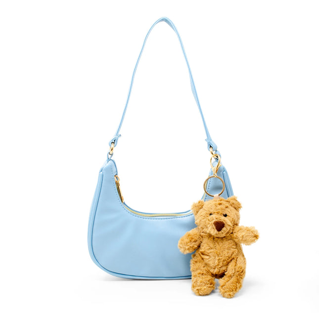 Teddy Charm Shoulder Bag Blue