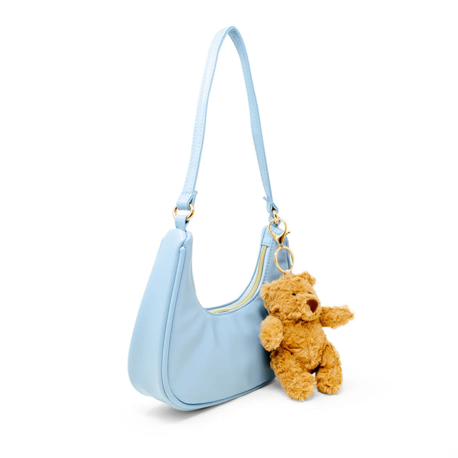 Teddy Charm Shoulder Bag Blue
