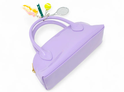 Purple Sporty Charm Top Handle Bag