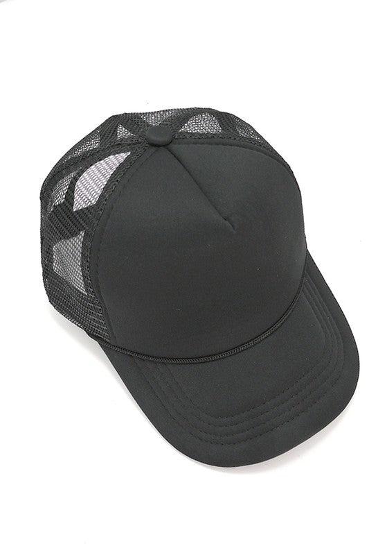 Trucker Hat | Big Kids/Adults Black