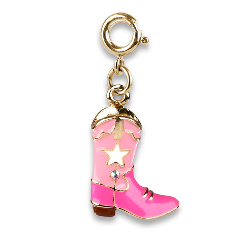 Gold Cowboy Boot Charm