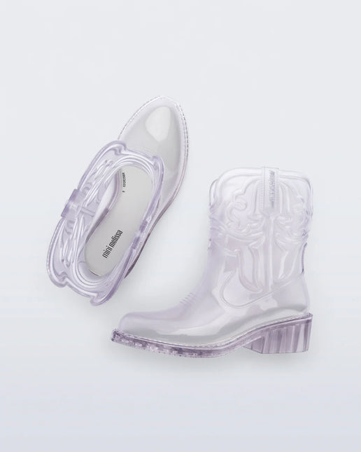 Mini Melissa Cowboy Boots - Clear