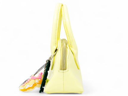 Yellow Sporty Charm Top Handle Bag