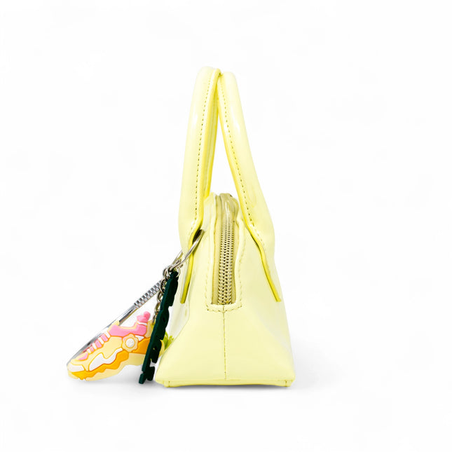 Yellow Sporty Charm Top Handle Bag