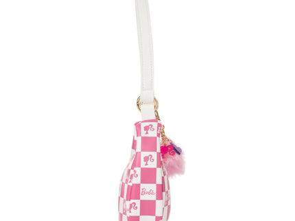 Barbie™ Pink Checkered Kids Hobo Handbag