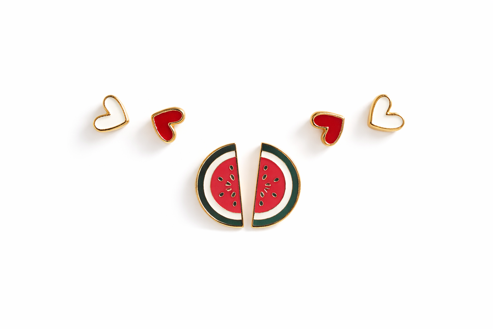 Mini Love + Melon Trio Stud Set