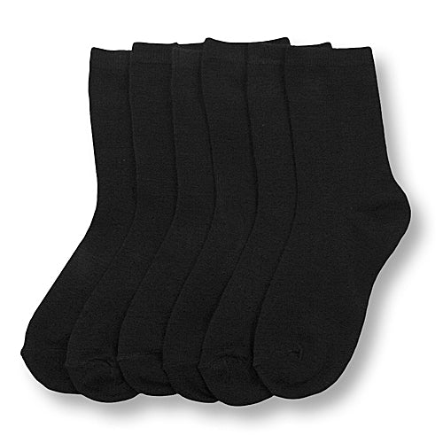 Kids Black Crew Socks - 3Pack