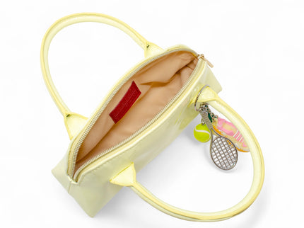 Yellow Sporty Charm Top Handle Bag