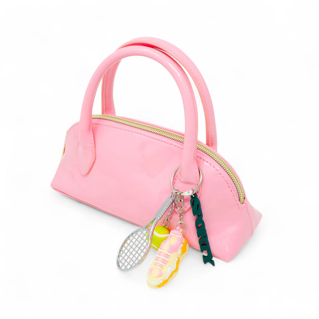 Pink Sporty Charm Top Handle Bag