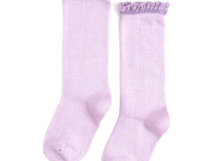 Lilac Lace Top Knee High Socks