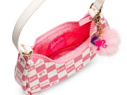 Barbie™ Pink Checkered Kids Hobo Handbag