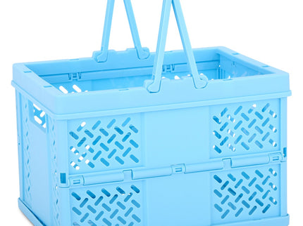 Small Blue Foldable Storage Crate