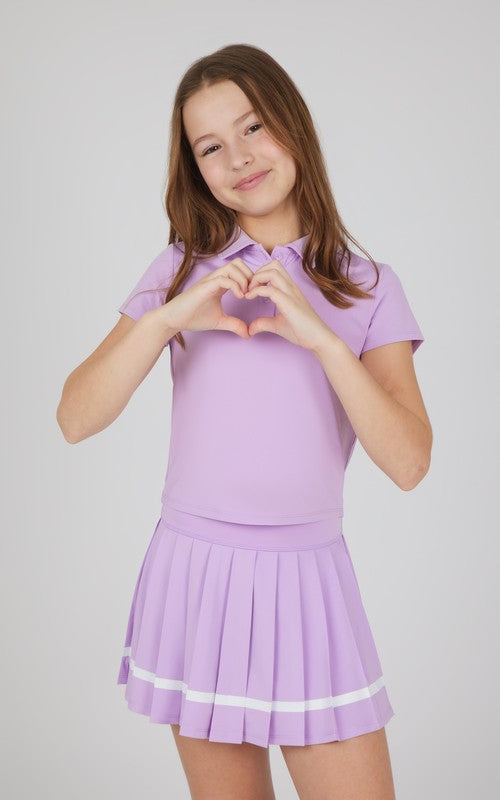 Purple Tennis Pleated Set