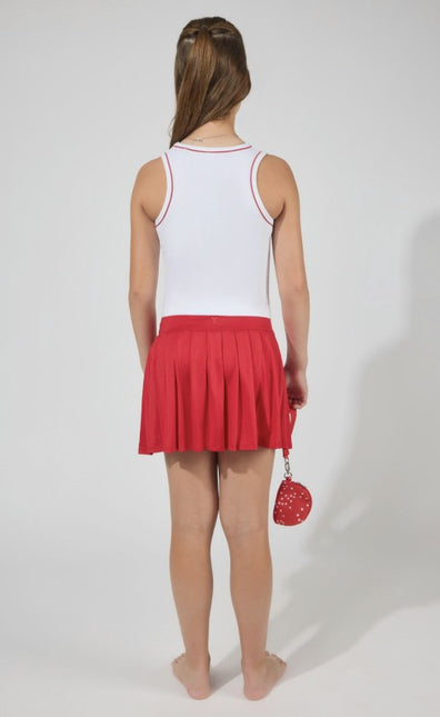 Pleated Skirt Set with Mini Purse
