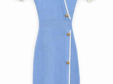 Button Up Dress Blue