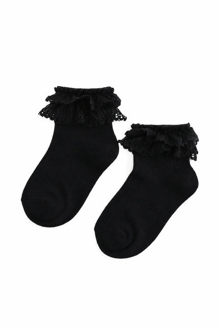 Lace Bobby Socks - Black