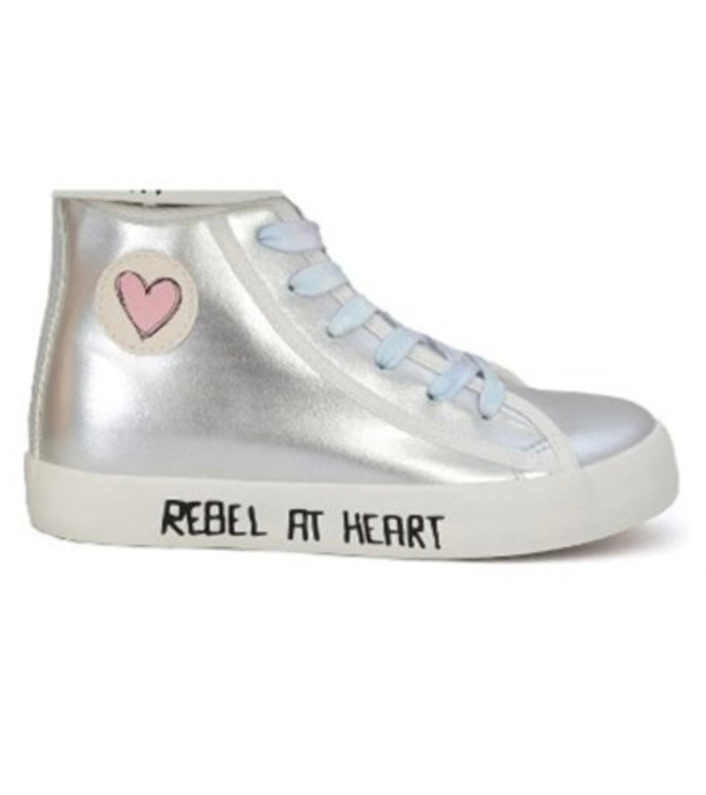 Rebel At Heart Metallic Sneakers