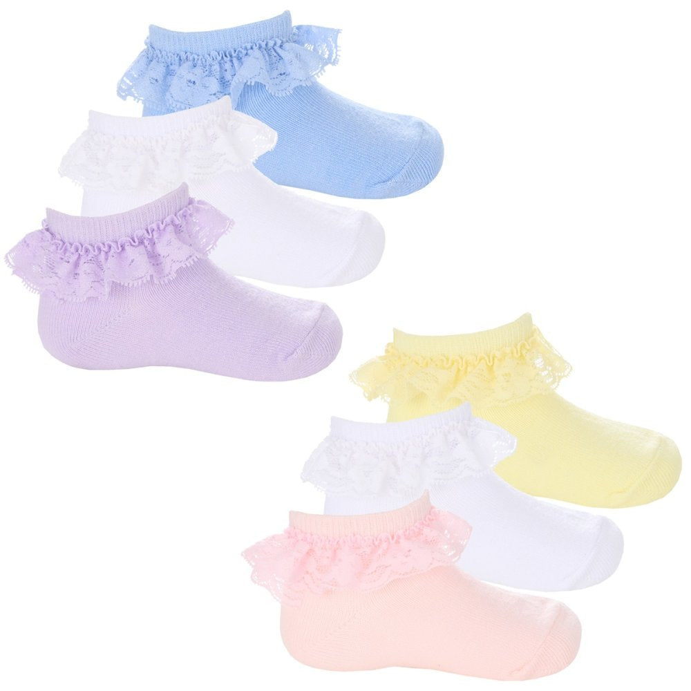 Girls 3Pack Frill Socks