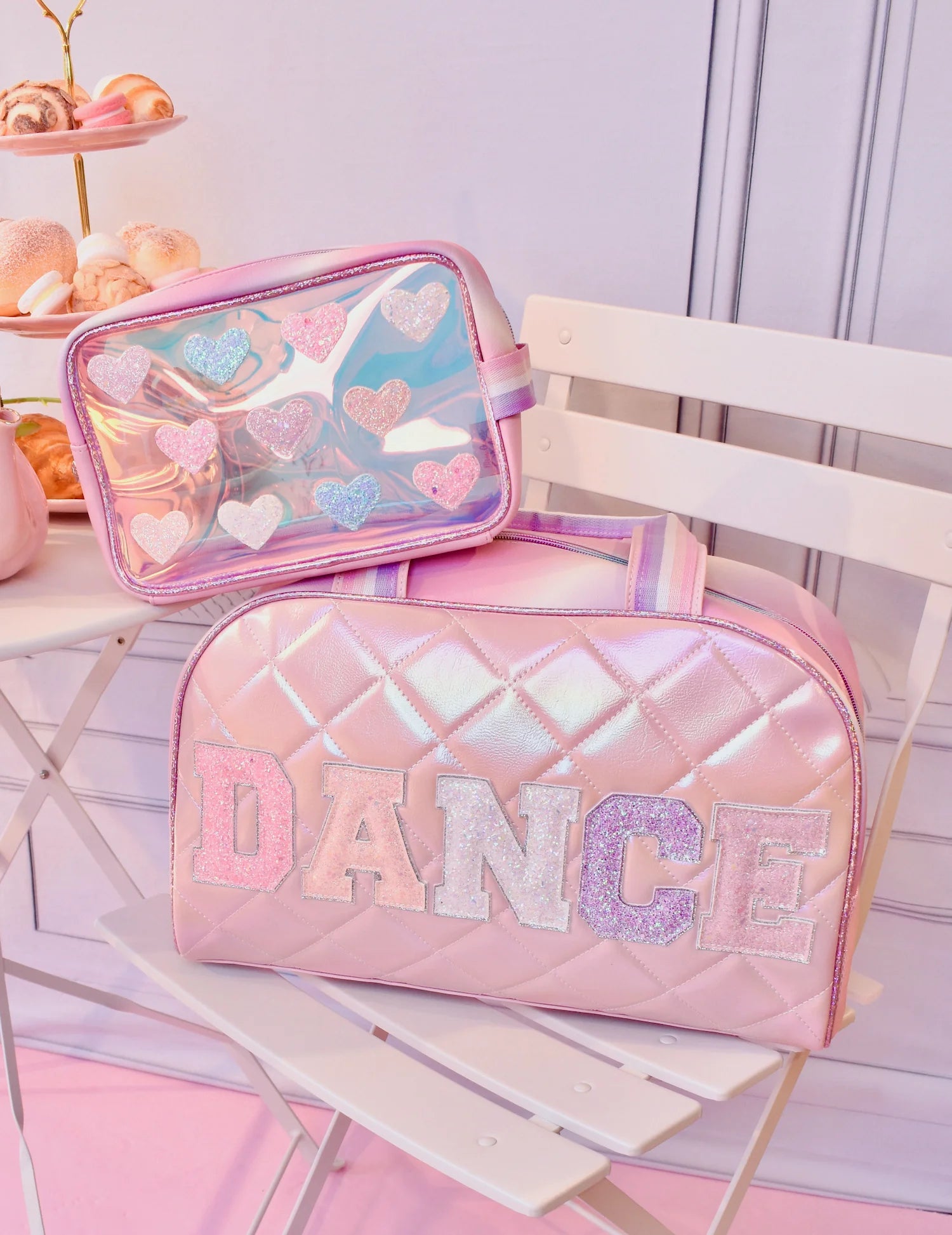 Dance' Metallic Quilted Medium Duffle Bag