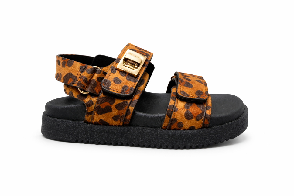 Girls Leopard Sandals