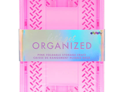 Small Pink Foldable Storage Crate