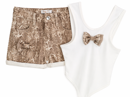 Snake Print Short Set