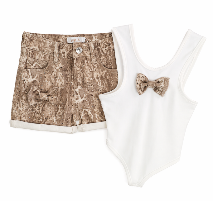 Snake Print Short Set