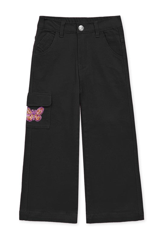 Butterfly Bloom Stretch Denim Pants