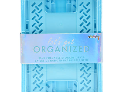 Small Blue Foldable Storage Crate