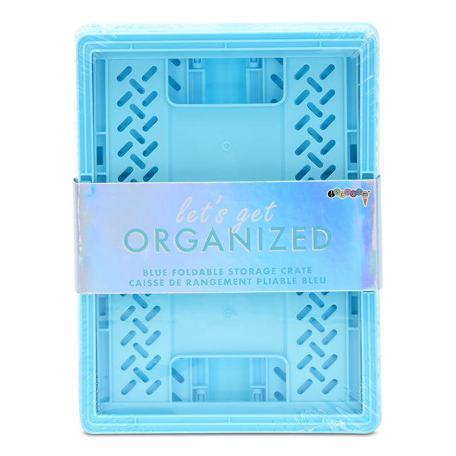 Small Blue Foldable Storage Crate