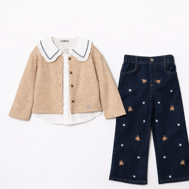 Girls Sweater Denim 3Pc Set