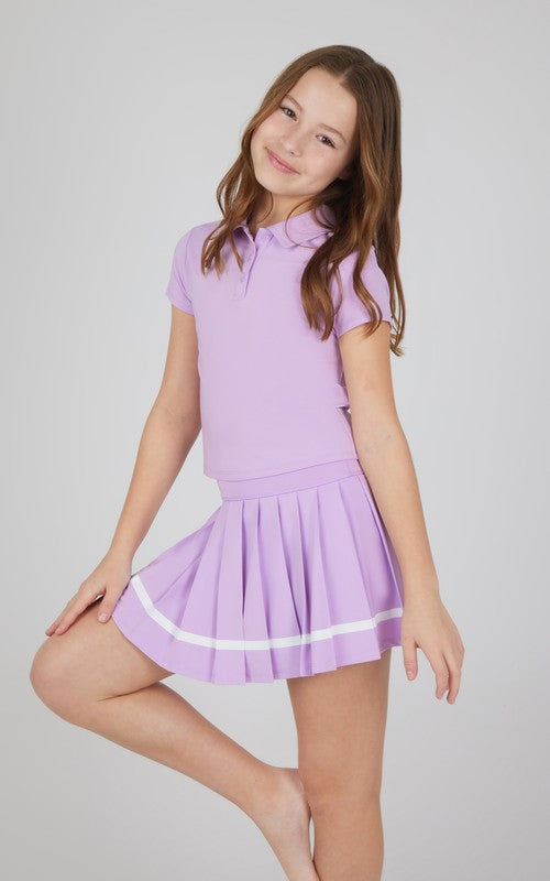 Purple Tennis Pleated Set