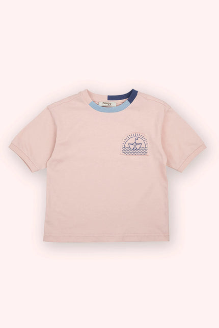 Boys Pink Sailboat Tee