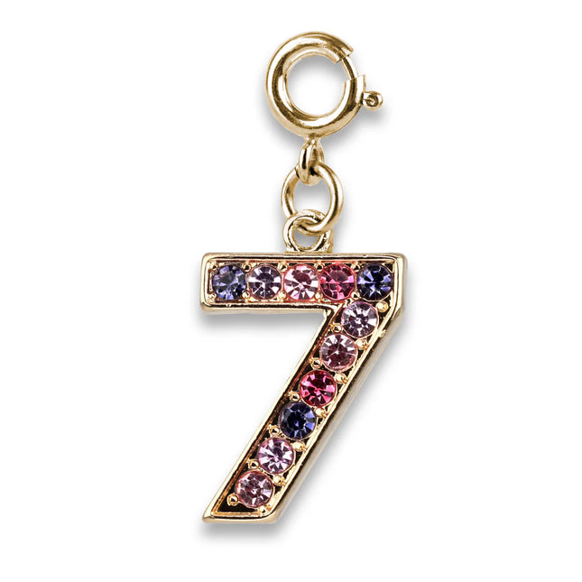 Gold Pink Multi 7 Charm