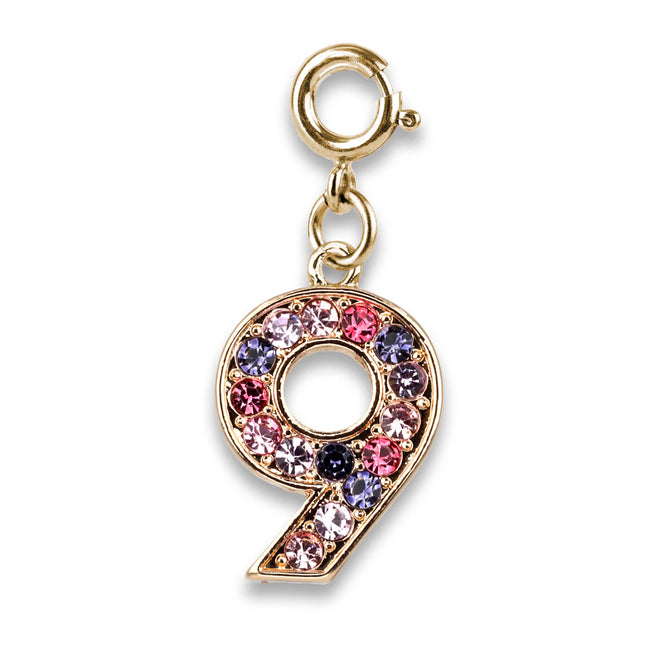 Gold Pink Multi 9 Charm