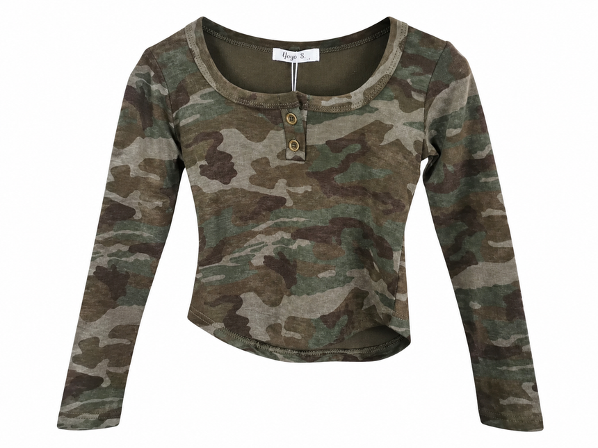 Camo Cropped Top