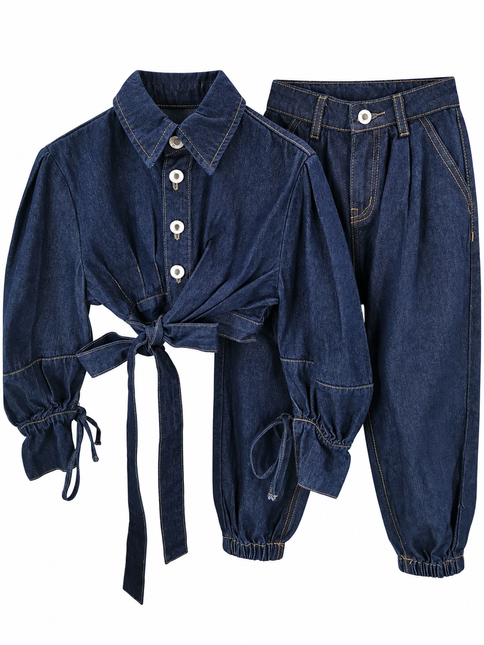 Denim Darling Tie-Front Set