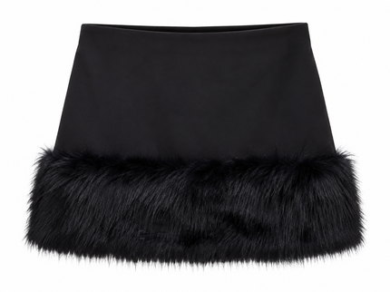 Faux Fur Mini Skirt