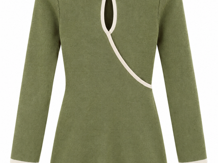 Ribbed Green Dress