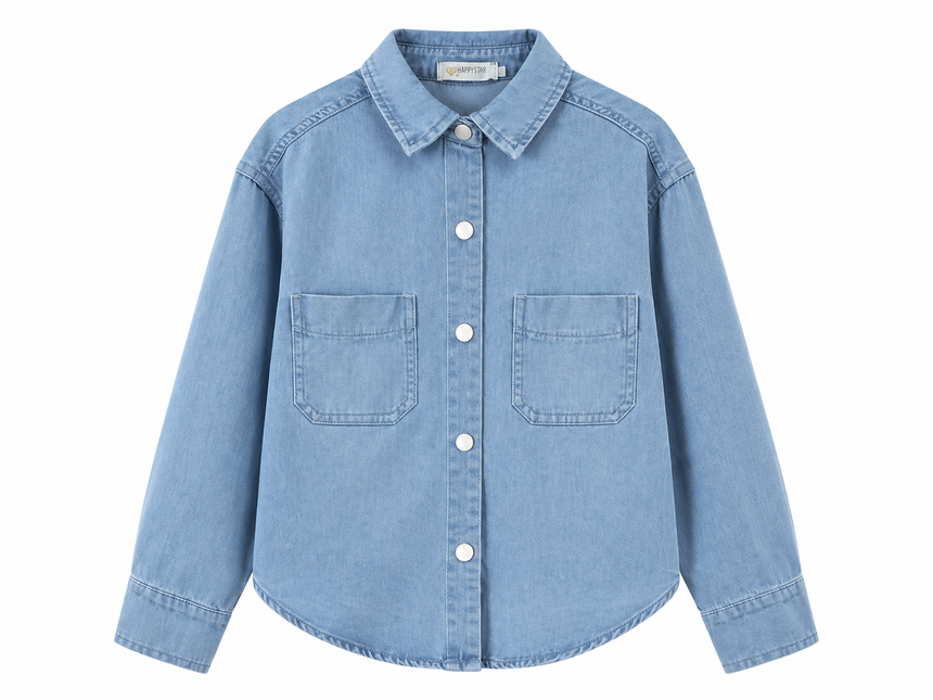Denim Long Sleeve Top