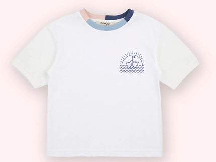 Boys White Sailboat Tee