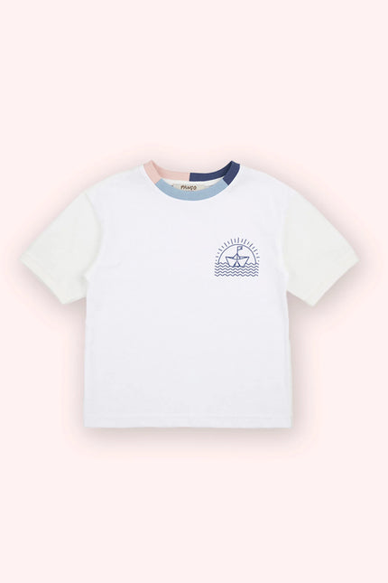 Boys White Sailboat Tee