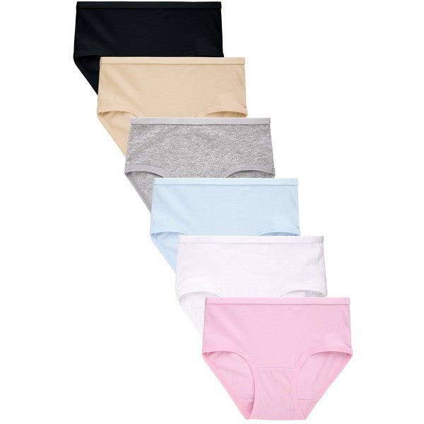 Girls Cotton Briefs - 6 Pack